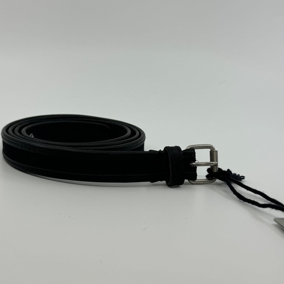 DAMIR DOMA SILENT Skinny Unisex Leather Belt Clincher Silver Buckle main image 12